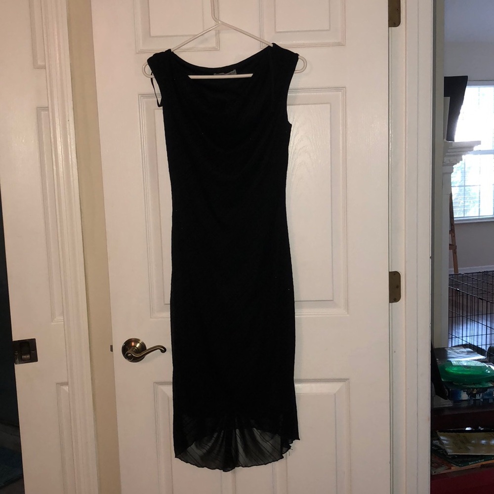 black tight dress